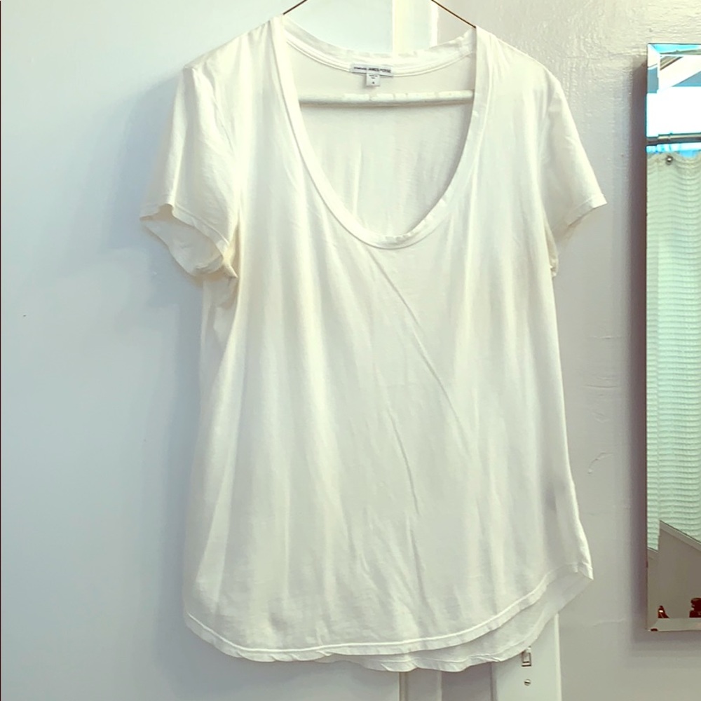 White James Perse v scoop neck